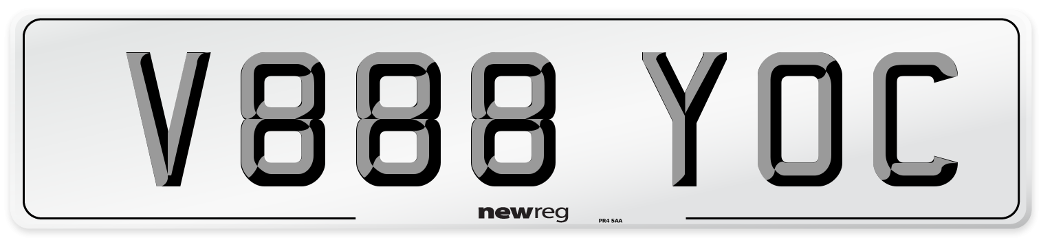 V888 YOC Number Plate from New Reg